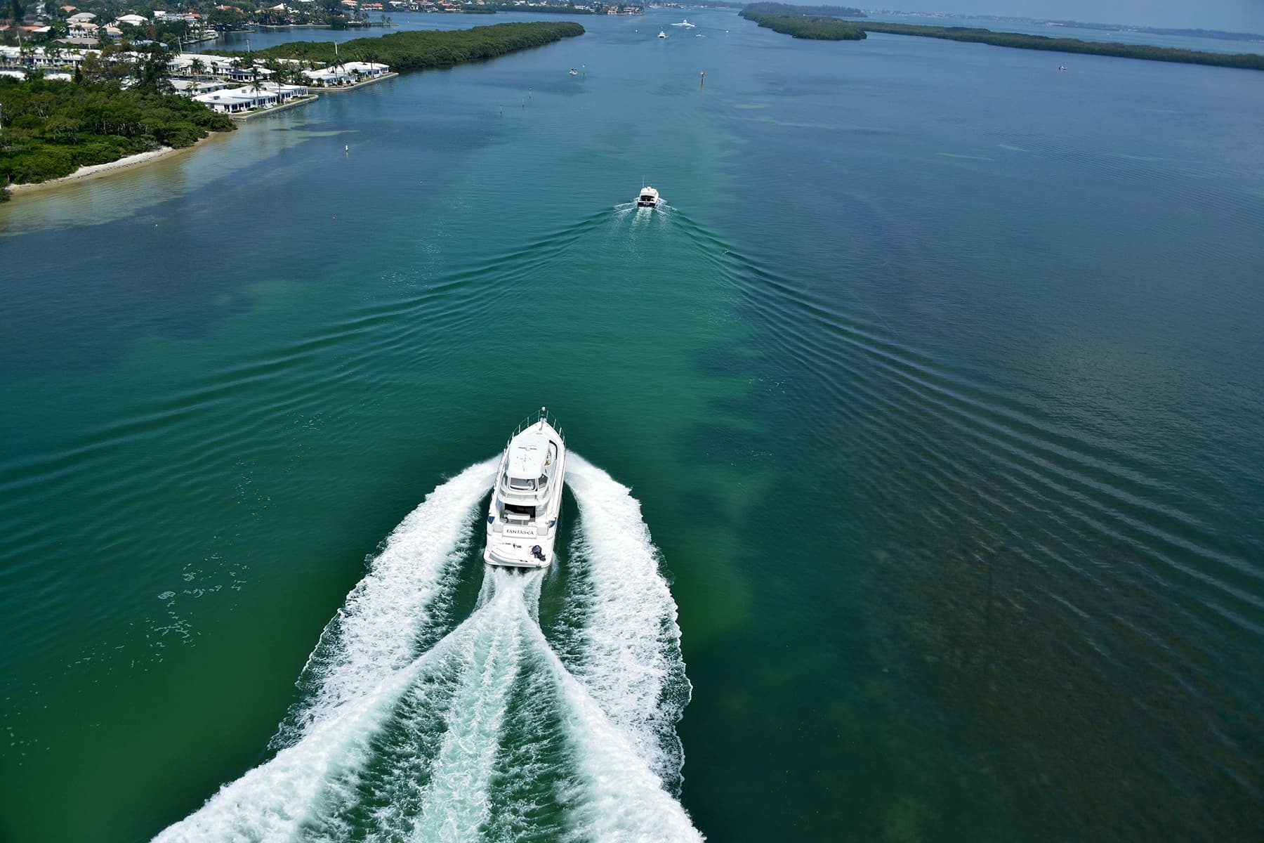 Luxury yacht on calm waters